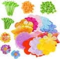 windpaint DIY Fabric Flower Bouquets Toys Accessories, DIY Craft Kits Flowers Accessories for Toddler Kids,Birthdays Gifts (Colorful)