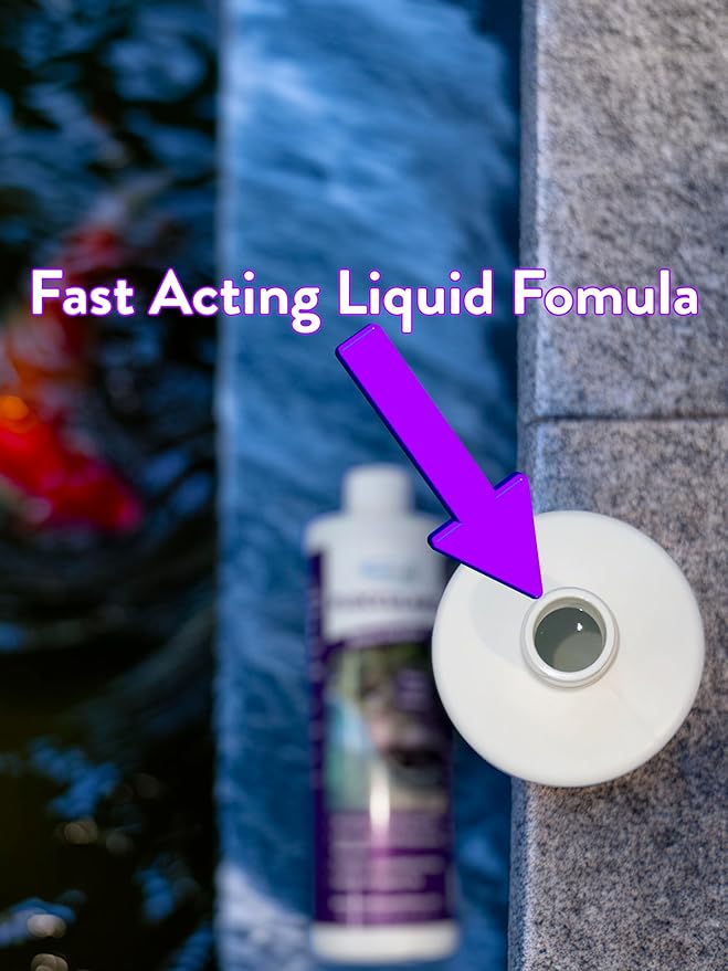 PONDSCAPE Pond Flocculant – Clears Cloudy & Murky Pond Water – Fast-Acting Water Clarifier for Ponds, Water Gardens & Fountains – Safe, Biodegradable Formula (32oz)