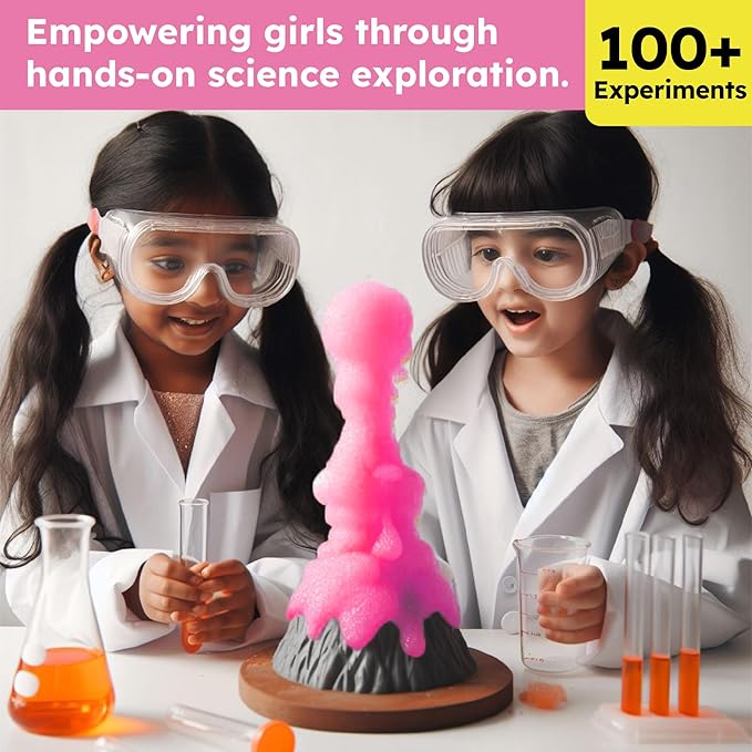 Butterfly EduFields 100+ Girls Science Kit for Kids Ages 4 5 6 7 8 | Girls in STEM & Science Experiments | Educational Gift Ideas for 4 5 6 7 8 Year Old Girl | STEM Projects, Fun Learning