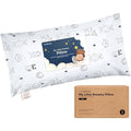Toddler Pillow with Pillowcase - 10x18 My Little Dreamy Kids Travel Bed Pillows for Sleeping, Organic Cotton Small Pillowcase, Soft & Breathable, Machine Washable, Toddlers 2-5 Years Old (KeaFriends)