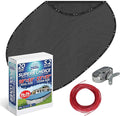 Winter Swimming Pool Cover for 18 ft x 33 ft Aboveground Oval Pool Size, Superb Choice Series, Solid Material, Color - Iron Gray, Pool Cover Choice 511833-4CHOICE
