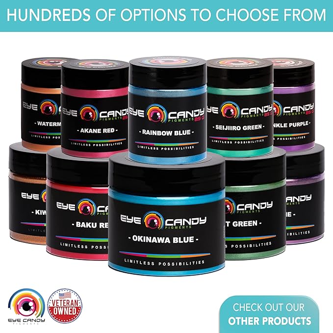 Eye Candy Pigments Premium White Mica Powder - Shide (50gr) - for Epoxy, Resin, Soap, Paint, Woodworking, Acrylic Pouring, Bath Bombs, Fishing Lures - DIY Arts and Crafts Additive
