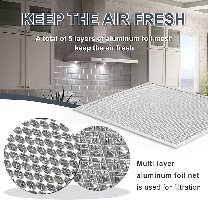 BPS1FA30 Range Hood Grease Filter 11-3/4" x 14-1/4"(2-Pack) Aluminum Filter Compatible with Bro.an Nu.Tone Allure Range Hood filter,Replaces 99010299 99010305 S99010305 AP3378953 by oneket