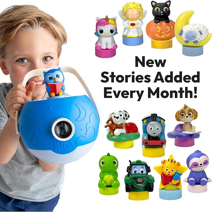 Kids Book Projector - 5 Read-Aloud Stories, 5 Songs, Night Light & Soothing Dream Music | Children Ages 3+ Storytime Projector for Kids & Toddlers | Educational Toys, Owl