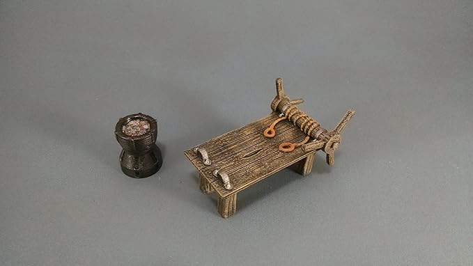 Dungeon Torture Chamber Furniture Set DND Terrain 28mm for Dungeons and Dragons, D&D, Pathfinder, Warhammer 40k, RPG, Miniatures, Age of Sigmar, Tabletop, D and D, Dungeons and Dragons Gifts