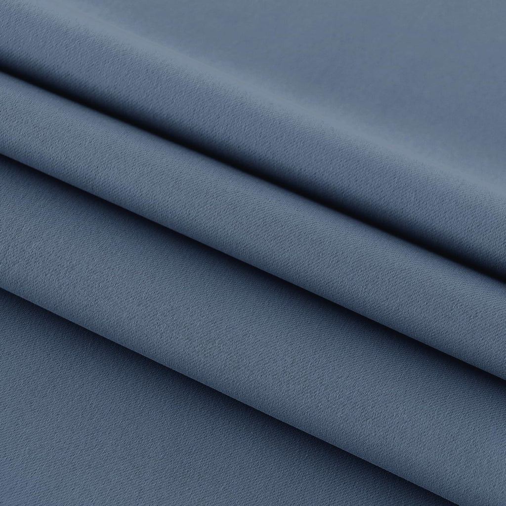 DWCN French Door Curtains – Rod Pocket Thermal Blackout Curtain for Window/Patio Doors/Doorways/Classroom/Kitchen for Privacy, 54W by 40L Inches, 1 Panel with Tieback, Dusty Blue