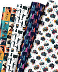 Pineraap 12 Sheets Photographer Wrapping Paper, Photography Gift Wrap Paper with Equipment, Camera, Photos & Scenes, Folded Flat Art Paper for Birthday DIY Crafts, 19.7 x 27.6 Inch (B)
