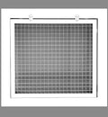 HVAC Premium 10" x 8" Cube Core Eggcrate Return Air Filter Grille for 1" Filter - Aluminum - White [Outer Dimensions: 12.5" x 10.5"]