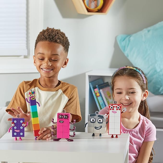 hand2mind Numberblocks Friends Six to Ten, Action Figure Set, Toy Figures & Playsets, Small Figurines for Kids, Counting Blocks, Numbers for Toddlers, Math Toys, Kids Birthday Gifts﻿