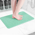 Non-Slip Bathtub Mat, Anti Slip Shower Mat, Fast Drying Bathtub Mats, Foot Scrubber Mat, Anti Slip Mat for Tub, Floor, Bathroom, Kitchen, Home, Hotel (Light Green 24"×16")