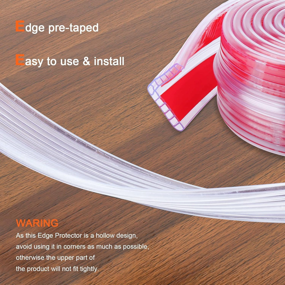 Baby Proofing 16.4ft Long (1.58" Wide) Corner Protector Baby Corner Guards Furniture Corner & Edge Safety Bumpers Clear Baby Proofing Bumper Cushion for Table Furniture Sharp Corners