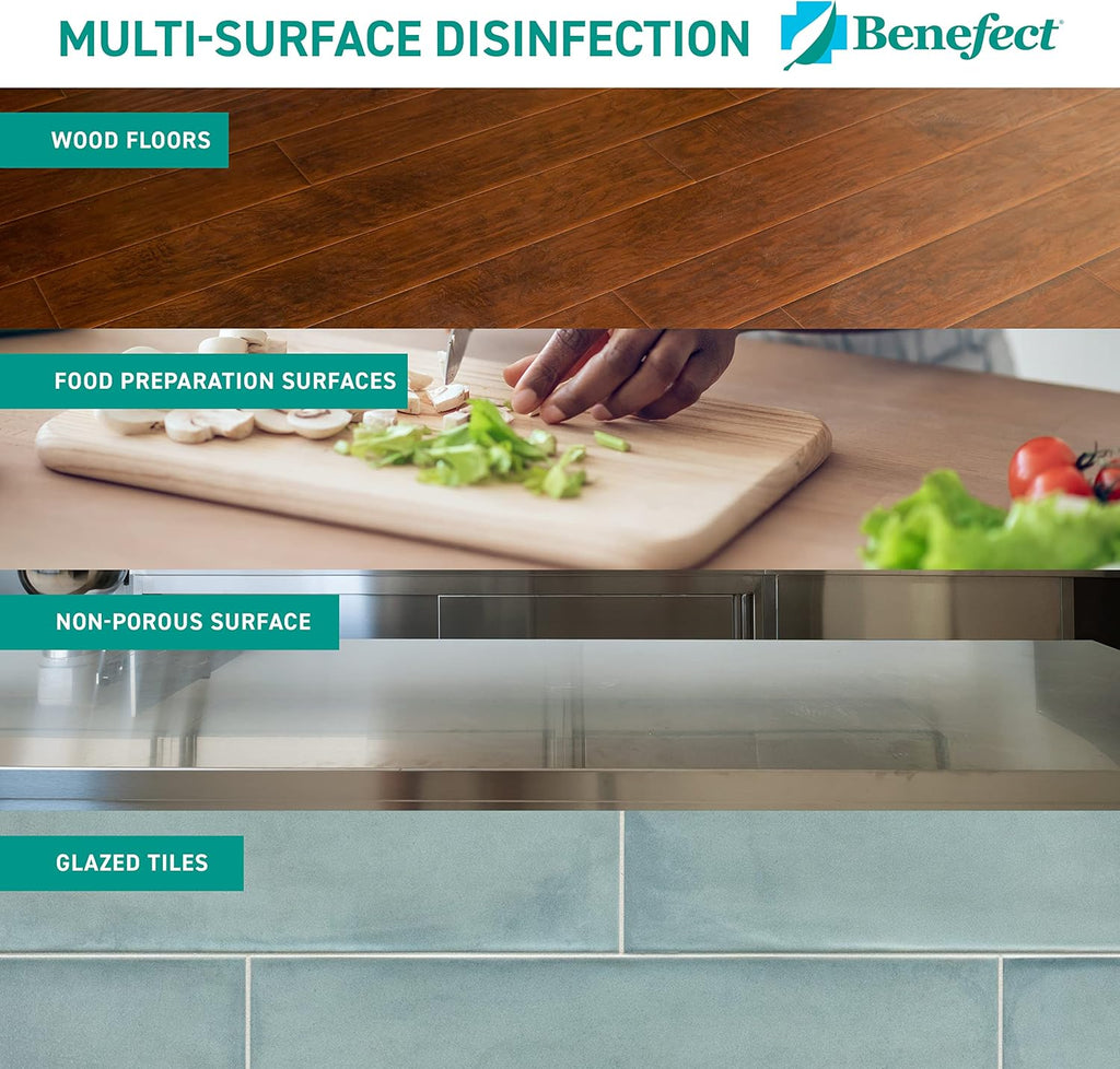 Benefect Botanical Decon 30 Disinfectant Cleaner, 4 oz. Spray Bottle, Light Lemon & Thyme Scent, Hospital Grade Disinfectant, Kills Over 99.99% of Germs, Safe for Food-Contact Surfaces
