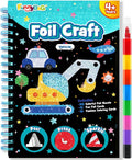 FUNNYB&G Foil Art Craft Activity for Kids - Gift for Boys Crafts for Kids Fun Art Supplies DIY Creative Travel Toy, Birthday Gift Party Favor Toys for Girls Boys 4 5 6 7 8 9 Years Old (Vehicle)
