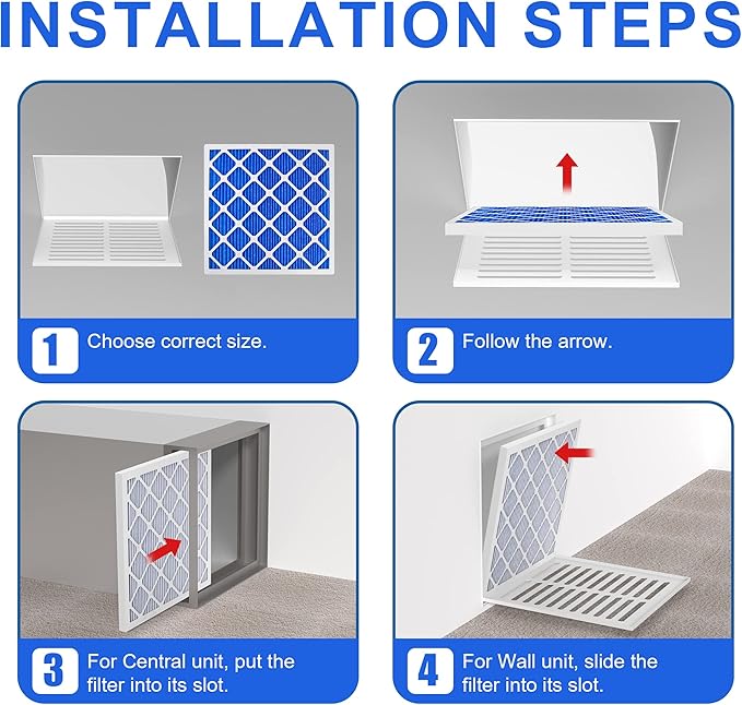 LEKEN 20x25x1 AC Furnace HVAC Filter Reusable Electrostatic Filters MERV 13 For Households With Pets,Contain 1 Reusable ABS frame+12 Air filter Medias,(Precise Size 19.68" x 24.68" x 0.75")