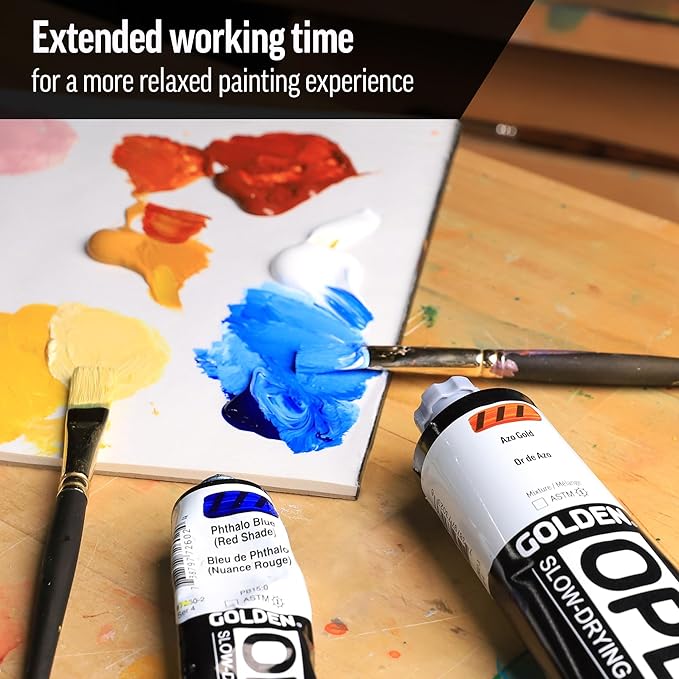 OPEN Slow-Drying Acrylics by GOLDEN, Cobalt Turquoise, 5 fl oz. tube, Professional Acrylic Paint, Opaque