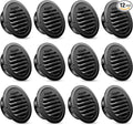 Zonon 12 Pcs Stainless Steel Soffit Vents 4 Inch Round Dryer Vent Cover with Mesh Screen for Home Outdoor Bathroom Wall Ceiling Outside Exterior Exhaust (Black)