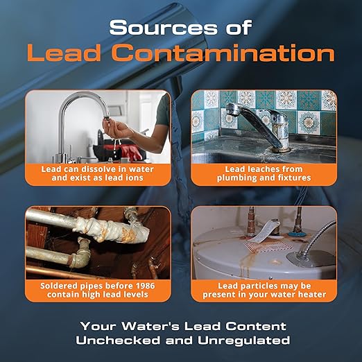 USA-Made – Watersafe® Lead in Drinking Water Test Kit – EPA-Compliant & Lab-Verified 8-Minute Detection Below 5 PPB – Easy & Accurate DIY Home Testing for Tap & Well Water - 4 Pack