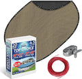 Winter Swimming Pool Cover for 18 ft x 33 ft Aboveground Oval Pool Size, Top Choice Series, Solid Material, Color - Desert Sand, Pool Cover Choice 601833-4CHOICE