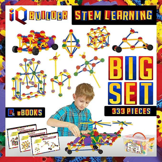 | STEM Learning Toys | Creative Construction Engineering | Fun Educational Building Blocks Toy Set for Boys and Girls Ages 5 6 7 8 9 10 Year Old + | Best Toy Gift for Kids | Activity Game
