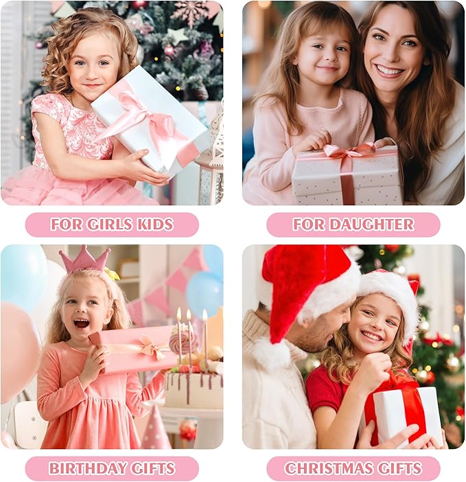 Birthday Gifts for Girls Kids, Personalized Small Initial Pink Sling Bag for Kid Girls | Small Initial Monogram Fanny Packs Crossbody Bag Purse for Girl Kid Year Old Birthday Gifts (Pink A)