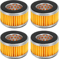 PATIKIL 2.6 x 1.6 Inch Air Compressor Intake Paper Filter 4 Pack Piston Type Air Filter Elements Replacement for Blowers Generators Filter Particles to Reduce Noise, Yellow