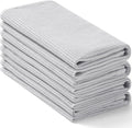 Homaxy 100% Cotton Waffle Weave Kitchen Towels - 4 Pack Soft and Absorbent Dish Towels - 16 x 26 Inches Quick Dry Hand Towels - Light Grey