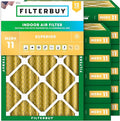 Filterbuy 24x25x4 Air Filter MERV 11 Superior Pet & Allergy Defense (12-Pack), Electrostatic Pleated HVAC AC Furnace Filters Replacement, Made in USA (Actual Size: 23.75 x 24.75 x 3.63)