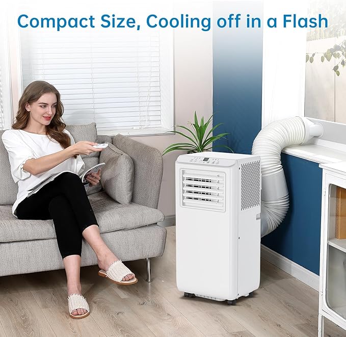 3-in-1 Portable Air Conditioner 8000BTU - Powerful Cooling, Cools up to 350 Sq. Ft, Easy Installation，Indoor Standing AC Suitable For Bedroom, Living Room, Office.