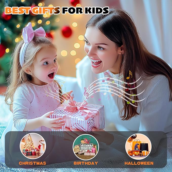 Karaoke Machine for Kids & Adults, Portable Bluetooth Mini Karaoke Speaker with 2 Wireless Microphone and Lights, Birthday Gifts for Girls & Boys, Toys for Girls, Family Home Party (Black)