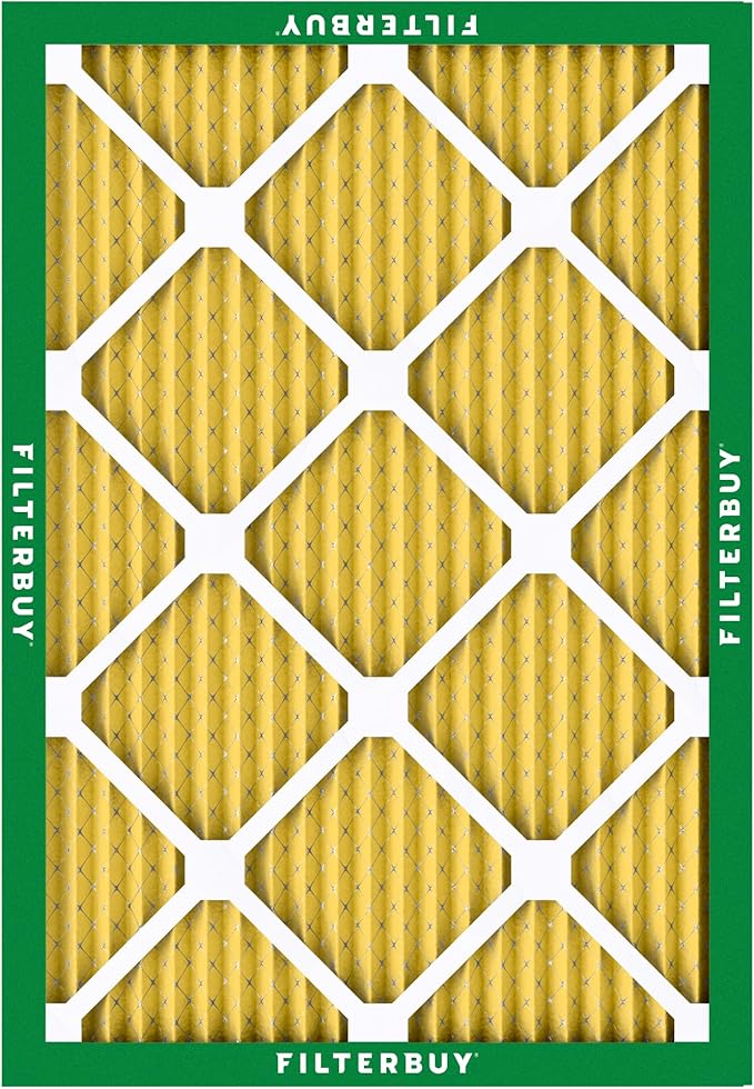 Filterbuy 12x16x1 Air Filter MERV 11 Superior Pet & Allergy Defense (12-Pack), Electrostatic Pleated HVAC AC Furnace Filters Replacement, Made in USA (Actual Size: 11.50 x 15.50 x 0.75)