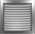 Repa Market 12" x 12" Inch (Inner Dimensions) Galvanized Steel Soffit Air Vent Cover - Louvered Square Gable Vent with Mesh Screen - Exhaust/Intake Ventilation Grill - Outdoor Metal Duct Grate