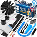 Sealegend 47-Piece 40-Feet Dryer Vent Cleaner Kit, Dryer Cleaning Tools, Omnidirectional Dryer Lint Vacuum Attachment, Dryer Vent Brush, Universal Vacuum & Dryer Adapters (Blue)