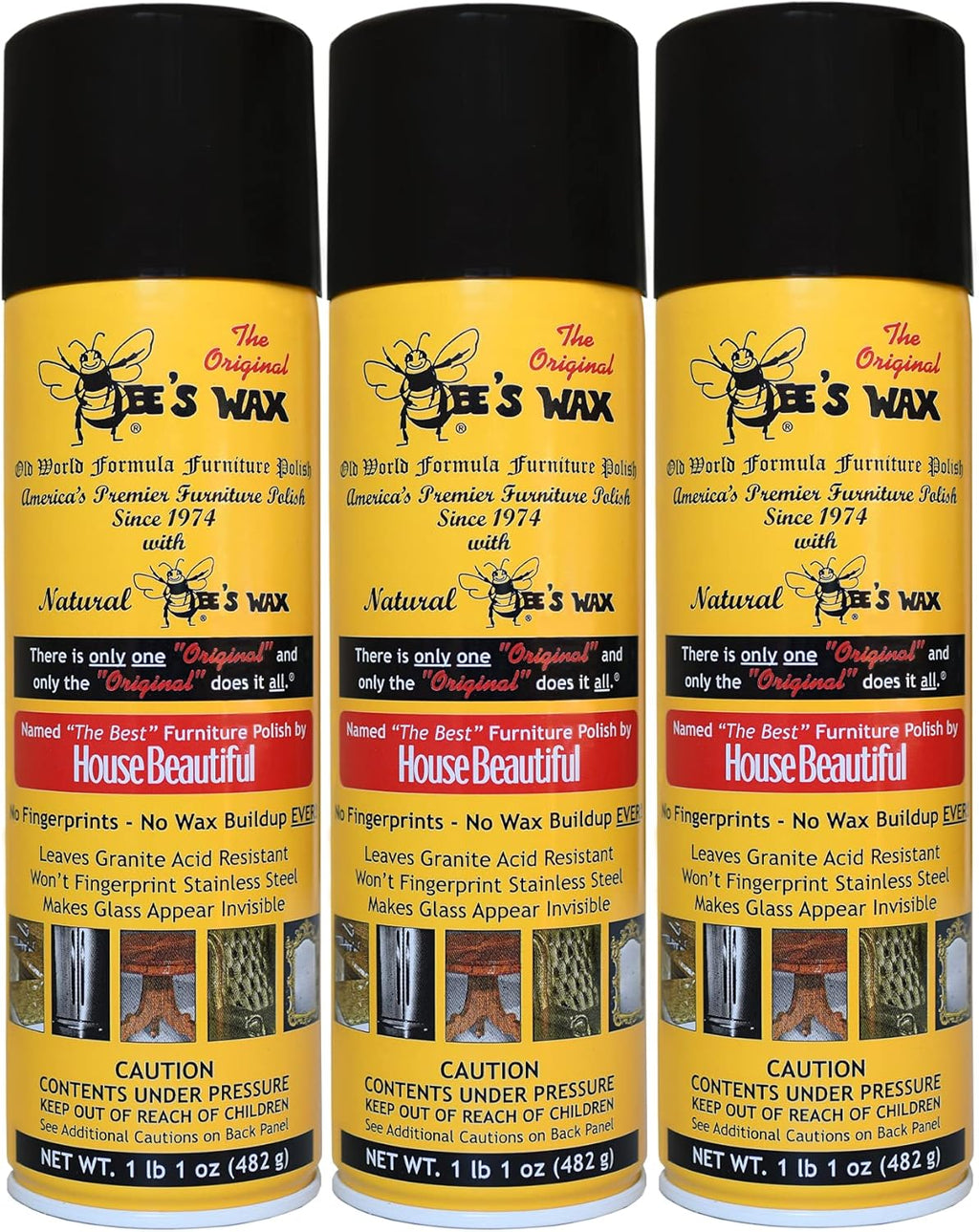 The Original Bee's Wax Old World Formula Furniture Polish - 3 Pack
