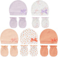 Cute Baby Girl Hats Mittens Set 10-Pack New Born Boy Caps Gloves Suit 0-6 Months Infant Accessories