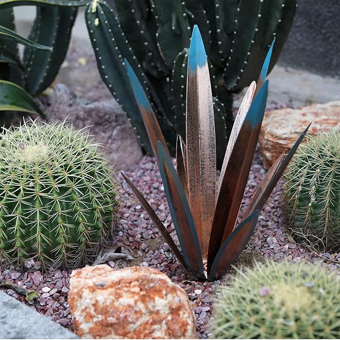 Metal Tequila Country Sculpture DIY Tequila Plant Home Décor Ornament Indooutdoor Statuette Patio Lawn Patio Stake Decoration Gift to The Garden