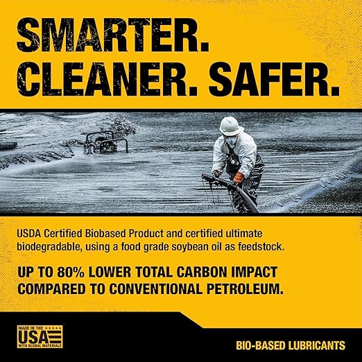 DEWALT – Biodegradable Bar & Chain Oil – Green, Eco-Friendly, Non-Toxic Professional Bar & Chainsaw Lubricant – Ultraclean All-Season Oil for Gas, Electric Saw, and Pole Saw, 1 Gallon