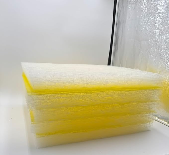 Paint Booth Exhaust Fiberglass Filter Pad (US Manufacturer), Heavy-Duty Paint Arrestor for Spray Booth (400/case, 24" x 24")