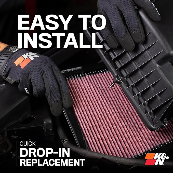 K&N High-Flow Original Lifetime Engine Air Filter: Increase Power: Premium, Washable: Compatible with 2016-2025 Subaru: Ascent, Crosstrek, Forester, Impreza, Legacy, Outback, WRX, XV, 33-5064