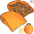 2 Pcs 140 Gallon Pop up Leaf Collector, Foldable Lawn Leaf Pick Up Bag Tool, Large Yard Dustpan Type Garden Bag, Reusable Yard Waste Bags for Cleaning Up Weeds Branches Waste Trash Debris