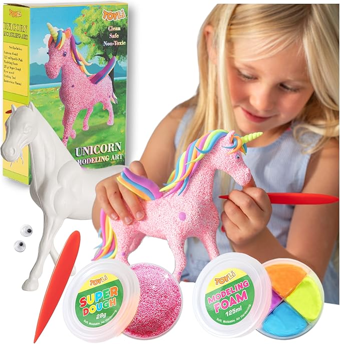 TOYLI Unicorn Modeling Art Kit - Unicorn Crafts for Kids 4-6