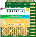 Filterbuy 18x18x2 Air Filter MERV 11 Superior Pet & Allergy Defense (12-Pack), Electrostatic Pleated HVAC AC Furnace Filters Replacement, Made in USA (Actual Size: 17.75 x 17.75 x 1.75)