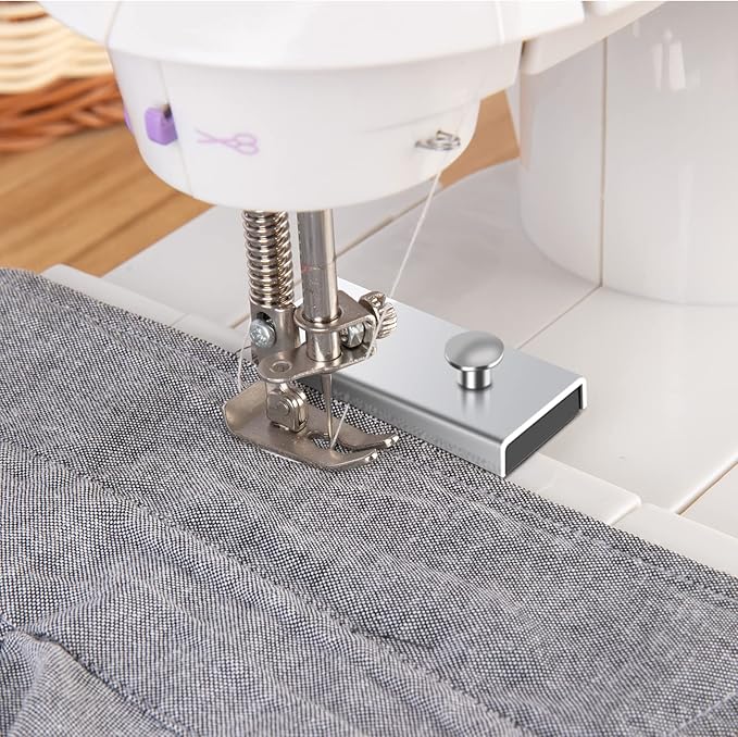 Adjustable Magnetic Seam Guide Ruler, 4-Piece Sewing Machine Accessory Set for Beginners & Professionals