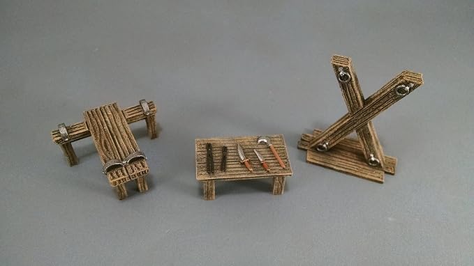 Dungeon Torture Chamber Furniture Set DND Terrain 28mm for Dungeons and Dragons, D&D, Pathfinder, Warhammer 40k, RPG, Miniatures, Age of Sigmar, Tabletop, D and D, Dungeons and Dragons Gifts