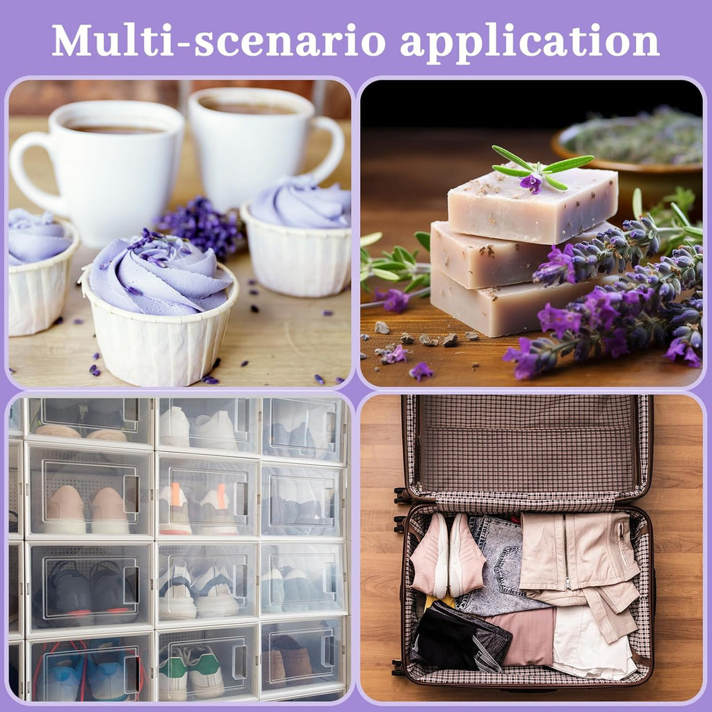 36 Pack Lavender sachets 100% Natural Dried Lavender Buds, French Lavender Strong Smell Fragrance for Drawers Closets Fresh Scents Home