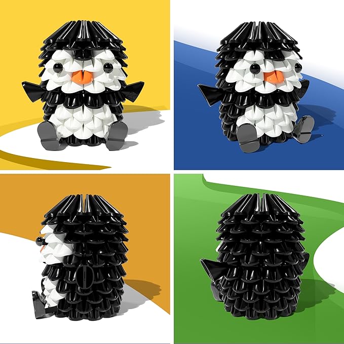 Animals 3D Soft Building Blocks - Cute Animal Kit, Pressure-Relief, STEM Educational Toys, Enhance Hands-On Skills Interlocking Building Blocks (1111-Mini Penguin)