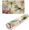 Vintage Ironing Pad Dragonfly Ironing Blanket Thick Travel Iron Pad Heat Resistant Ironing Board Cover for Table Top, Washer, Dryer,32 x 16 Inch Ironing Mats