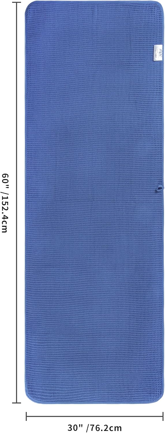 POLYTE Microfiber Oversize Quick Dry Lint Free Bath Towel, 60 x 30 in, 4 Pack (Waffle Weave)