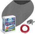 Winter Swimming Pool Cover for 12 ft x 18 ft Aboveground Oval Pool Size, Secure Choice Series, Solid Material, Color - Granite Gray, Pool Cover Choice 331218-4CHOICE