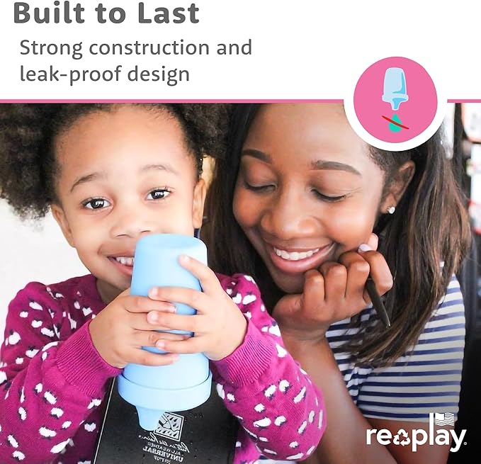 Re-Play Sippy Cups for Toddlers - 10 Oz. Reusable Spill Proof Cups for Kids, Dishwasher/Microwave Safe - Made in USA - Set of 4 - Desert Sands