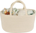Diaper Caddy Organizer Cotton Rope Baby Basket Nursery Storage and Portable Tote Bag for Car Ideal Baby Shower Gifts and Registry Must-Have for Newborn Essentials beige